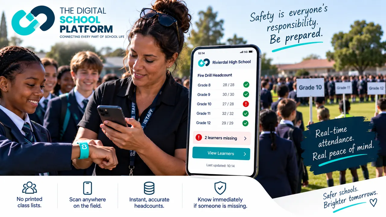 School fire drill and live accountability